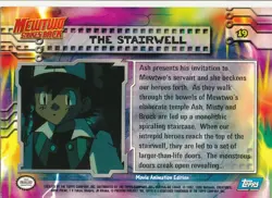 #19 STAIRWELL 1999 Topps Pokemon Movie BLUE LOGO MEWTWO STRIKES BACK ASH MISTY - Image 2