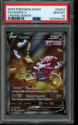 PSA 10 GEM MINT Pokemon Hoopa V Crown Zenith Full Art GG53/GG70 - Image 1
