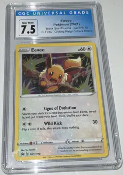 CGC 7.5 Eevee SWSH118 SWSH: Sword & Shield Promo Cards Holo PSA BGS RARE - Image 1