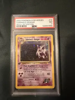 Pokemon TCG Sabrina's Gengar Gym Challenge 1st Edition PSA 7 NEW CERT, SWIRL - Image 4