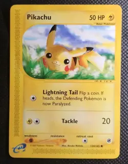 Pikachu Expedition Base Set 124/165 Nintendo 2002 Pokemon Card - Near Mint NM - Image 1