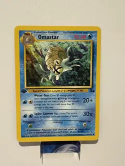 Pokemon Cards: 1st Edition Fossil Uncommon: Omastar 40/62 - LP - Image 1