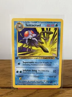 Pokemon Card Tentacruel Fossil 1st Edition Uncommon 44/62 - Image 1