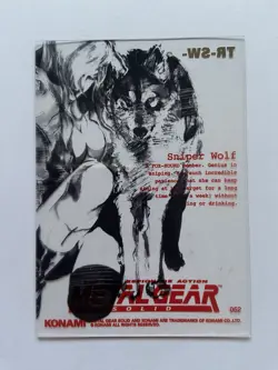 052 Sniper Wolf Metal Gear Solid Trading card Plastic Back serial KONAMI 2903 - Image 1