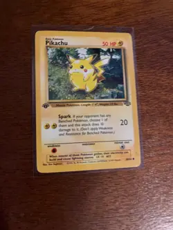 1999 1ST EDITION POKEMON TCG PIKACHU JUNGLE CARD RARE 60/64 - Image 1