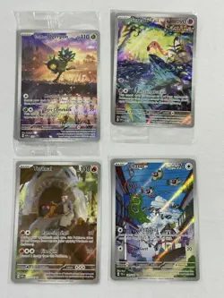4 Card Lot Teal Mask Ogerpon 123 Sv: Scarlet & Violet Promo Cards Holo Chatot - Image 1