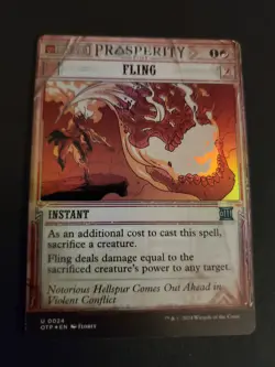 MTG OTJ Breaking News *FOIL* U Fling #0024 - Image 1