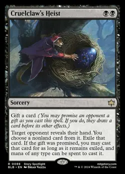 Cruelclaw's Heist Light Play, English Magic the Gathering MTG Bloomburrow - Image 1