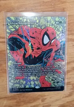 Arachnogenesis Borderless Marvel Universe Eternal Foil MTG Magic The Gathering - Image 1