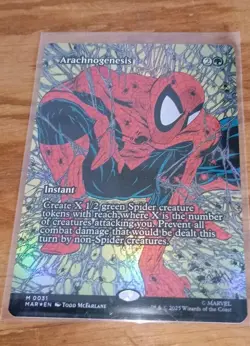 Arachnogenesis Borderless Marvel Universe Eternal Foil MTG Magic The Gathering - Image 2