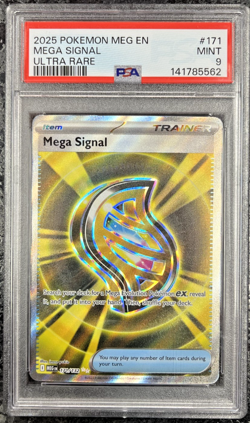 2025 POKEMON MEG EN MEGA SIGNAL ULTRA RARE #171 💎 PSA 9 - Image 1