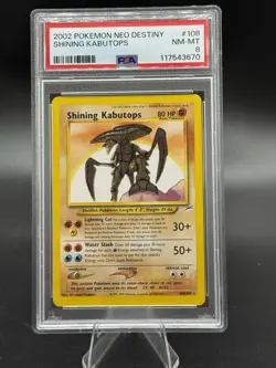 PSA 8- Shining Kabutops - 108/105 - Neo Destiny 2002 - Holo - Pokemon TCG - Image 1