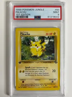 Pokemon 1999 Jungle 1st Edition - Pikachu 60/64 - PSA 9 Mint - Excellent - Image 3