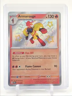ARMAROUGE 2024 POKEMON PALDEAN FATES SHINY RARE HOLO 115/091 Q3687 - Image 1