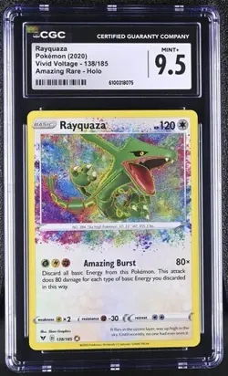 Rayquaza *CGC 9.5* Amazing Rare Holo *Vivid Voltage* #138 *2020* Pokemon - Image 1