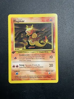 Magmar | 39/62 | 1st Edition | Fossil | Pokemon Card | NM - Image 1