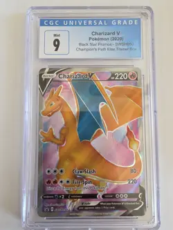 CGC 9 - Pokemon Charizard V Full Art Black Star Promo Champions Path SWSH50 - Image 1