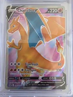 CGC 9 - Pokemon Charizard V Full Art Black Star Promo Champions Path SWSH50 - Image 2