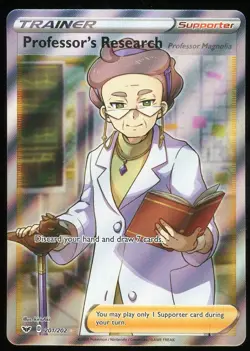 Pokemon TCG Professor's Research Full Art Ultra Rare 201/202 Crown Zenith NM - Image 1