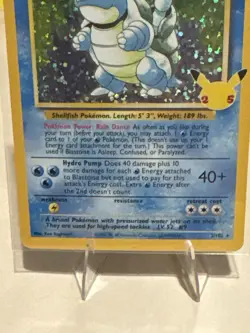 Blastoise Celebrations Classic 2/102 Holo Pokemon 25th Anniversary MINT CONTENDS - Image 4