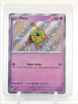 NATU 2024 POKEMON PALDEAN FATES SHINY RARE HOLO 151/091 Q3687 - Image 1