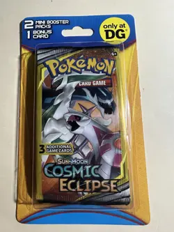 Pokemon Sun&Moon Cosmic Eclipse/L.ThunderU~ 2 Mini Booster Packs Factory Sealed - Image 1