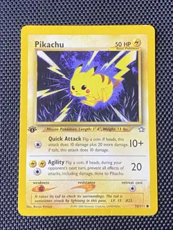 1st Edition Pikachu 🔥 #70/111 Pokemon Neo Genesis MP/LP - Image 1