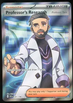 Pokemon TCG Professor's Research Full Art Ultra Rare 241/198 S&V Base NM - Image 1