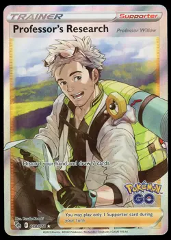 Pokemon TCG Professor's Research Full Art Ultra Rare 078/078 Pokemon Go NM - Image 1