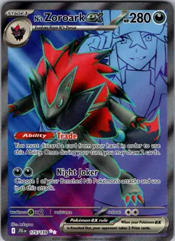 N's Zoroark ex Ultra Rare SV09: Journey Together 175/159 NM - Pokemon TCG - Image 1
