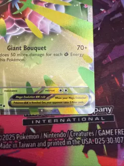 Pokemon MEGA MEGANIUM EX 010/217 - Ascended Heroes - ULTRA RARE HOLO - MINT - Image 4