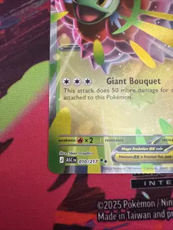 Pokemon MEGA MEGANIUM EX 010/217 - Ascended Heroes - ULTRA RARE HOLO - MINT - Image 5