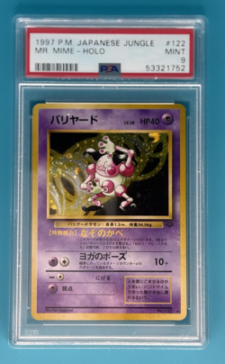 1997 Pokemon Japanese Jungle Holo Mr Mime #122 PSA 9 MINT - Image 1
