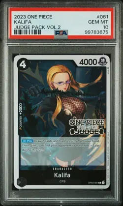 2023 ONE PIECE JUDGE PACK VOLUME 2 081 KALIFA PSA 10 GEM MINT - Image 1