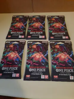 One Piece OP-06 Wings Of The Captain English - Sleeved Booster Packs Lot Of 6 - Image 1
