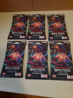 One Piece OP-06 Wings Of The Captain English - Sleeved Booster Packs Lot Of 6 - Image 2
