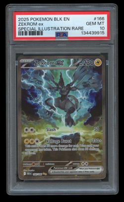 POKEMON TCG ZEKROM EX 166/086 SPECIAL ILLUSTRATION RARE BLACK BOLT PSA 10 - Image 1