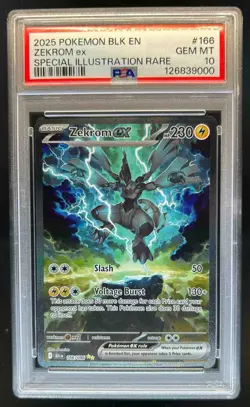 2025 Pokemon SV Black Bolt Zekrom ex Special Illustration Rare #166/086 PSA 10 - Image 1