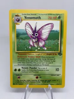 🍀 Venomoth 29/64 Jungle Non Holo Foil Pokemon WOTC 1999 Rare Vintage Card - Image 1