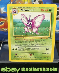 Venomoth Pokemon Card Jungle Unlimited 29/64 Non-Holo Rare Vintage LP WOTC F/S - Image 1