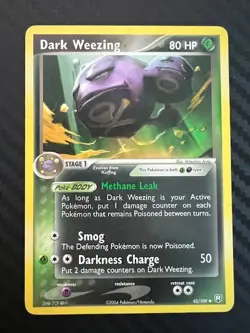 Pokemon TCG Dark Weezing Team Rocket Returns 42/109 Non Holo Uncommon LP/MP - Image 1