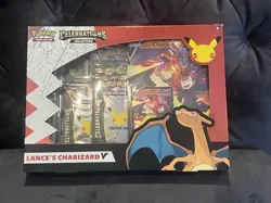 Pokemon TCG: Celebrations 25th Anniversary Lance's Charizard V Box New & Sealed - Image 1
