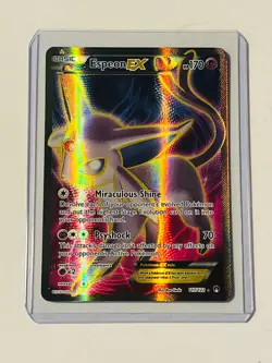 2016 Pokemon Espeon EX TCG Full Art Holo 117/122 XY Breakpoint Ultra Rare NM - Image 1