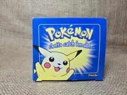 Pokemon PIKACHU 23k Gold Plated Trading Card Vintage 1999 Burger King Blue Box - Image 3