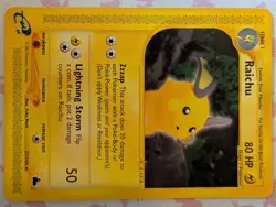 Pokemon TCG Vintage Raichu Non-Holo Rare 27/144 Skyridge WOTC LP - Image 2