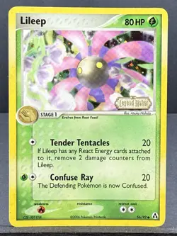 Lileep 56/92 Stamped Reverse Holo Ex Legend Maker Pokemon 2006 Light Play LP - Image 1