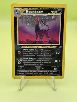 Pokemon 2001 Houndoom Holo Neo Revelation 8/64 - Damaged - Image 1