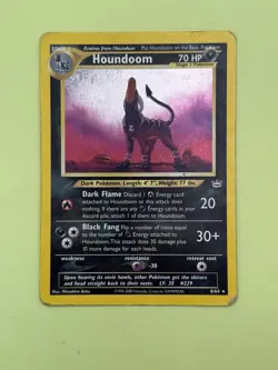 Pokemon 2001 Houndoom Holo Neo Revelation 8/64 - Damaged - Image 3