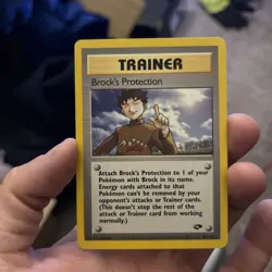 Pokemon Brock’s Protection #101/132 Non-Holo Rare Trainer Gym Challenge - LP - Image 1