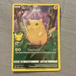 Pikachu 5/25 Pokemon Celebrations 25th Anniversary Set Full Art Card - Image 1